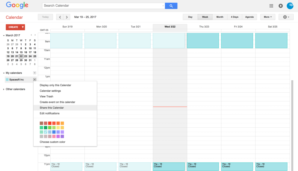 Sharing Google Calendar Outside Your Organization spacesift